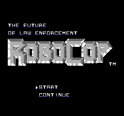RoboCop title screen for NES